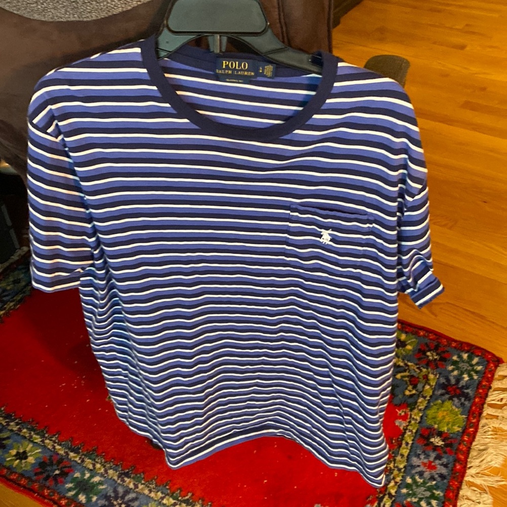 Polo Ralph Lauren Striped Large T-Shirt with Pocket
